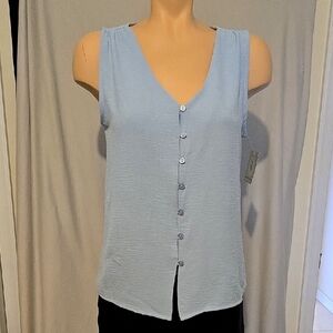 Juniper + Lime  Powder Blue Tank Top, New